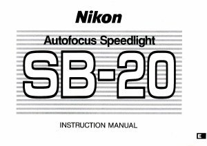 Handleiding Nikon SB-20 Flitser
