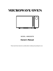 Manual Hoover HMW25STB-UK Microwave