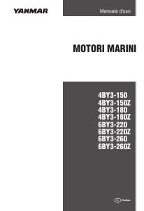 Manuale Yanmar 4BY3-180Z Motore per barca