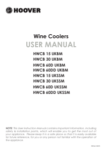 Handleiding Hoover HWCB 30 UKSSM Wijnklimaatkast