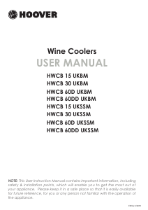 Manual Hoover HWCB 30 UKBM Wine Cabinet