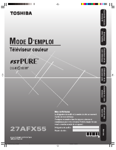 Mode d’emploi Toshiba 27AFX55 Téléviseur