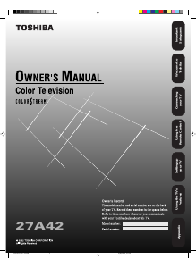 Manual Toshiba 27A42 Television