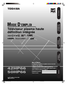 Mode d’emploi Toshiba 42HP66 Téléviseur plasma