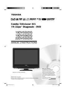 Mode d’emploi Toshiba 19DV555DG Téléviseur LCD