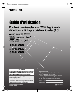 Mode d’emploi Toshiba 32HLV66 Téléviseur LCD