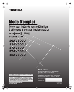 Mode d’emploi Toshiba 32AV500U Téléviseur LCD
