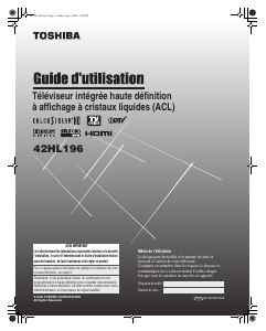 Mode d’emploi Toshiba 42HL196 Téléviseur LCD