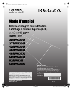 Mode d’emploi Toshiba 32RV530U Regza Téléviseur LCD
