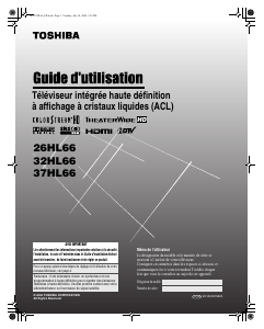 Mode d’emploi Toshiba 37HL66 Téléviseur LCD
