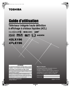 Mode d’emploi Toshiba 47LX196 Téléviseur LCD