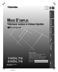 Mode d’emploi Toshiba 15DL75 Téléviseur LCD