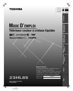 Mode d’emploi Toshiba 23HL85 Téléviseur LCD