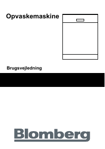 Brugsanvisning Blomberg GUN 9486 XSP20 Opvaskemaskine