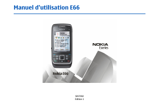 Mode d’emploi Nokia E66 Téléphone portable