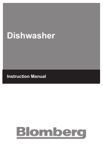 Manual Blomberg GSN 9121 Dishwasher