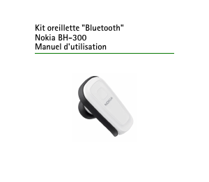 Mode d’emploi Nokia BH-300 Headset