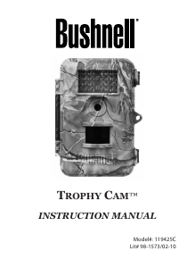 Manual Bushnell 119425C Trophy Cam Action Camera