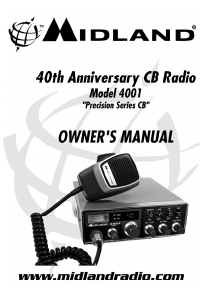 Manual Midland 4001 Transceiver