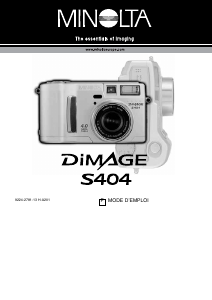 Mode d’emploi Minolta DiMAGE S404 Appareil photo numérique