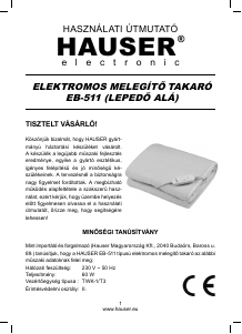 Manual Hauser EB-511 Patura electrica