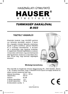 Instrukcja Hauser B-503C Blender