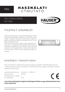 Használati útmutató Hauser RH-1200 Hősugárzó