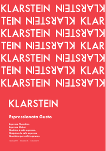 Manual Klarstein 10035377 Espressionata Gusto Espresso Machine