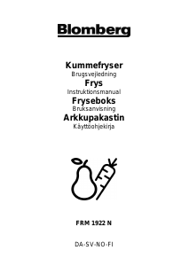 Bruksanvisning Blomberg FRM 1922 N Fryser