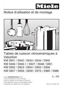 Mode d’emploi Miele KM 5986 Table de cuisson