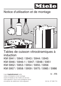 Mode d’emploi Miele KM 5944 Table de cuisson