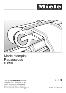 Mode d’emploi Miele B 890 Appareil à repasser