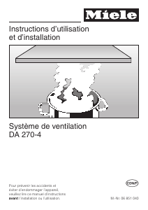 Mode d’emploi Miele DA 270-4 Hotte aspirante