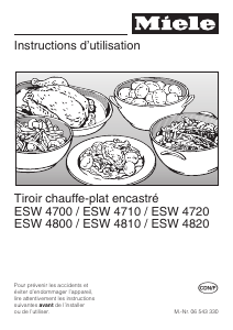 Mode d’emploi Miele ESW 4810 Tiroir chauffant