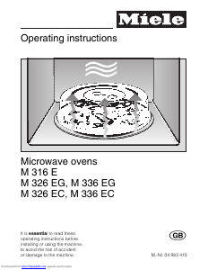 Manual Miele M 326 EC Microwave