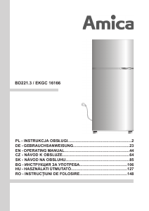 Használati útmutató Amica BD221.3 Hűtő és fagyasztó