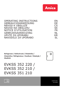 Priročnik Amica EVKSS 352 220 Hladilnik