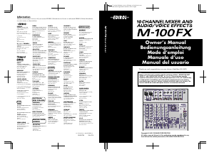 Manual de uso Roland M-100FX Mesa de mezcla