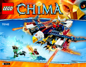 Manual Lego set 70142 Chima Eris fire eagle flyer