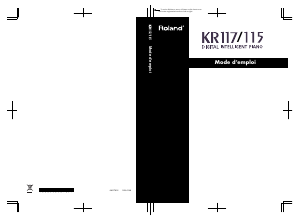 Mode d’emploi Roland KR-117 Piano numérique