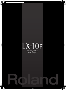 Mode d’emploi Roland LX-10F Piano numérique