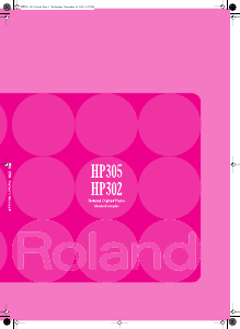Mode d’emploi Roland HP305 Piano numérique