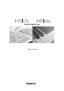 Mode d’emploi Roland HPi-7S Piano numérique