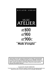 Mode d’emploi Roland AT-900 Atelier Orgue
