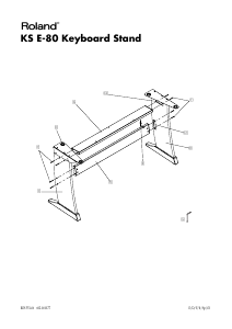 Manual de uso Roland KS E-80 Soporte para teclado