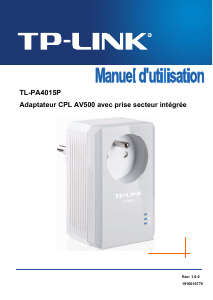 Mode d’emploi TP-Link TL-PA4015P Adaptateur CPL
