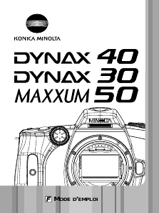 Mode d’emploi Konica-Minolta Dynax 30 Camera