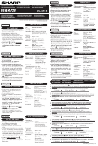 Handleiding Sharp EL-371S Rekenmachine
