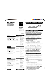 Manual Sharp EL-335H Calculator