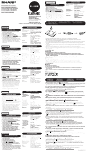 Manuale Sharp EL-337E Calcolatrice